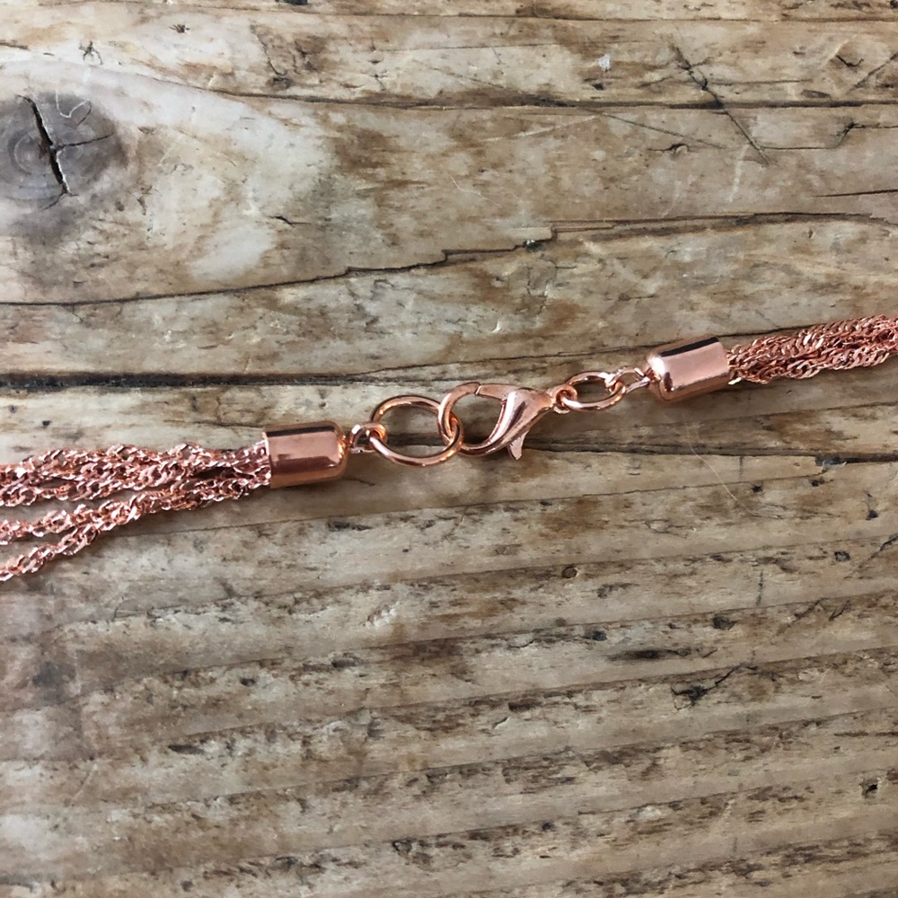 NWT Free People Rose Gold Knot Chain Necklace - Picture 4 of 6